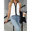 image:imageAvanova Women Color Block Sleeveless Business Casual Blouses Work Shirts Halter V Neck Tank TopsWhite