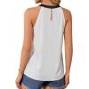 image:imageAvanova Women Color Block Sleeveless Business Casual Blouses Work Shirts Halter V Neck Tank TopsWhite