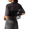 image:imageAvanova Women Sexy Sheer Mesh Crop Top See Through Oversized Short Sleeves ShirtBlack