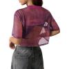 image:imageAvanova Women Sexy Sheer Mesh Crop Top See Through Oversized Short Sleeves ShirtTie Dye D