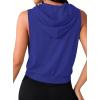 image:imageAvanova Womens Workout Shirts Sleeveless Hoodies Drawstring Open Side Gym Cropped Tank TopBlue