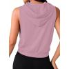image:imageAvanova Womens Workout Shirts Sleeveless Hoodies Drawstring Open Side Gym Cropped Tank TopPink