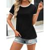 image:imageAvanova Ringer Tee Women Contrast Trim Short Sleeve Shirts Casual Summer Cotton T ShirtBlack
