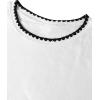 image:imageAvanova Ringer Tee Women Contrast Trim Short Sleeve Shirts Casual Summer Cotton T ShirtWhite