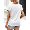 image:imageAvanova Ringer Tee Women Contrast Trim Short Sleeve Shirts Casual Summer Cotton T ShirtWhite