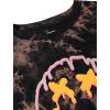 image:imageAvanova Tie Dye Shirt Women Ripped Short Sleeve Crop Tops Distressed Cropped T Shirts for Concert Halloween Goth RockBrown