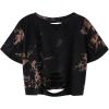 image:imageAvanova Tie Dye Shirt Women Ripped Short Sleeve Crop Tops Distressed Cropped T Shirts for Concert Halloween Goth RockBrown