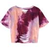 image:imageAvanova Tie Dye Shirt Women Ripped Short Sleeve Crop Tops Distressed Cropped T Shirts for Concert Halloween Goth RockPink