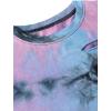 image:imageAvanova Tie Dye Shirt Women Ripped Short Sleeve Crop Tops Distressed Cropped T Shirts for Concert Halloween Goth RockPink Blue