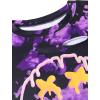 image:imageAvanova Tie Dye Shirt Women Ripped Short Sleeve Crop Tops Distressed Cropped T Shirts for Concert Halloween Goth RockPurple