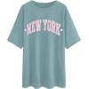 image:imageAvanova Women Graphic Letter Print Oversized T Shirt Short Sleeve Casual Summer Loose Fit Tee TopGreen B