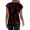 image:imageAvanova Women Graphic Tees Shirt Print V Neck Cap Sleeve Casual T Summer TopsBlack Tie Dye
