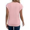 image:imageAvanova Women Graphic Tees Shirt Print V Neck Cap Sleeve Casual T Summer TopsDark Pink