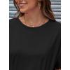 image:imageAvanova Women Peplum Top Cinched Waist Short Sleeve T Shirts Casual Summer TeeBlack