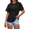 image:imageAvanova Women Peplum Top Cinched Waist Short Sleeve T Shirts Casual Summer TeeBlack