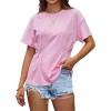 image:imageAvanova Women Peplum Top Cinched Waist Short Sleeve T Shirts Casual Summer TeePink
