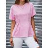 image:imageAvanova Women Peplum Top Cinched Waist Short Sleeve T Shirts Casual Summer TeePink