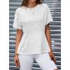 image:imageAvanova Women Peplum Top Cinched Waist Short Sleeve T Shirts Casual Summer TeeWhite