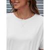 image:imageAvanova Women Peplum Top Cinched Waist Short Sleeve T Shirts Casual Summer TeeWhite