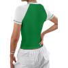 image:imageAvanova Women Raglan Colorblock Baby Tee Shirt Short Sleeve Summer Casual TopsGreen White