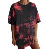 image:imageAvanova Women Tie Dye T Shirts Oversized Tshirts Short Sleeve Crewneck Summer Loose Tee TopRed