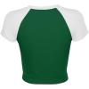image:imageAvanova Womens Letter Print Tee Short Sleeve Round Neck Slim Fit Crop Top T ShirtWhite Green