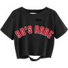image:imageAvanova Funny Slogan Graphic Tees for Women Distressed Crop Tops Ripped Short Sleeve T ShirtBlack