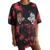 image:imageAvanova Women Tigers Graphic Oversized Tee Top Short Sleeve Loose Crewneck Summer TShirtRed Black