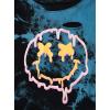 image:imageAvanova Womens Tie Dye Smile Face Graphic Tee Summer Short Sleeve Distressed Crop Top Tie Dye Blue Medium