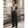 image:imageTapata Mens 283032 Inseam Casual Dress Pants Pleated Old Money Wide Leg Baggy Slacks Relaxed Fit TrousersBlack