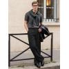 image:imageTapata Mens 283032 Inseam Casual Dress Pants Pleated Old Money Wide Leg Baggy Slacks Relaxed Fit TrousersBlack