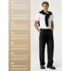 image:imageTapata Mens 283032 Inseam Casual Dress Pants Pleated Old Money Wide Leg Baggy Slacks Relaxed Fit TrousersBlack