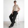 image:imageTapata Mens 283032 Inseam Casual Dress Pants Pleated Old Money Wide Leg Baggy Slacks Relaxed Fit TrousersBlack