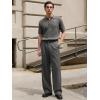 image:imageTapata Mens 283032 Inseam Casual Dress Pants Pleated Old Money Wide Leg Baggy Slacks Relaxed Fit TrousersDark Gray