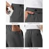 image:imageTapata Mens 283032 Inseam Casual Dress Pants Pleated Old Money Wide Leg Baggy Slacks Relaxed Fit TrousersDark Gray
