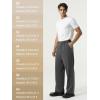 image:imageTapata Mens 283032 Inseam Casual Dress Pants Pleated Old Money Wide Leg Baggy Slacks Relaxed Fit TrousersDark Gray