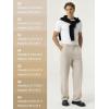 image:imageTapata Mens 283032 Inseam Casual Dress Pants Pleated Old Money Wide Leg Baggy Slacks Relaxed Fit TrousersLight Khaki