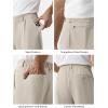 image:imageTapata Mens 283032 Inseam Casual Dress Pants Pleated Old Money Wide Leg Baggy Slacks Relaxed Fit TrousersLight Khaki