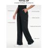 image:imageTapata Wide Leg Scrub Pants for Women  28303234 Inseam High Rise Straight Leg Yoga Scrub Uniform Pants with 7 PocketsBlack