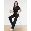image:imageTapata Wide Leg Scrub Pants for Women  28303234 Inseam High Rise Straight Leg Yoga Scrub Uniform Pants with 7 PocketsBlack