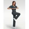 image:imageTapata Wide Leg Scrub Pants for Women  28303234 Inseam High Rise Straight Leg Yoga Scrub Uniform Pants with 7 PocketsDark Grey