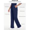 image:imageTapata Wide Leg Scrub Pants for Women  28303234 Inseam High Rise Straight Leg Yoga Scrub Uniform Pants with 7 PocketsNavy Blue