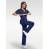 image:imageTapata Wide Leg Scrub Pants for Women  28303234 Inseam High Rise Straight Leg Yoga Scrub Uniform Pants with 7 PocketsNavy Blue