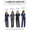 image:imageTapata Wide Leg Scrub Pants for Women  28303234 Inseam High Rise Straight Leg Yoga Scrub Uniform Pants with 7 PocketsNavy Blue