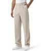 image:imageTapata Mens 283032 Inseam Casual Dress Pants Pleated Old Money Wide Leg Baggy Slacks Relaxed Fit TrousersLight Khaki