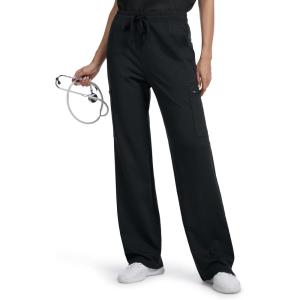 image:imageTapata Wide Leg Scrub Pants for Women  28303234 Inseam High Rise Straight Leg Yoga Scrub Uniform Pants with 7 PocketsBlack