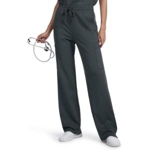 image:imageTapata Wide Leg Scrub Pants for Women  28303234 Inseam High Rise Straight Leg Yoga Scrub Uniform Pants with 7 PocketsDark Grey