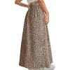image:imageAvanova Women Boho Floral Slit Maxi Skirt Split Thigh High Waisted Long SkirtsKhaki