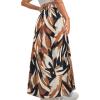 image:imageAvanova Women Boho Floral Slit Maxi Skirt Split Thigh High Waisted Long SkirtsMuti Leaf