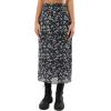 image:imageAvanova Women Mesh Floral Boho High Waist Midi Skirt Lettuce Trim Summer A Line Skirt A Floral Black Small